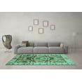 thumbnail image 3 of Ahgly Company Indoor Rectangle Abstract Turquoise Blue Modern Area Rugs, 2' x 3', 3 of 4