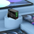 thumbnail image 3 of 5V 3.1A Smart Digital Display USB Charger, 3-Port Fast Charging Adapter for Smartphones/Tablets, Compact Portable, 3 of 5