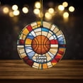 thumbnail image 1 of Custom Basketball Ceramic Ornament, Faux Stained Glass, Sports Ornament, Personalized Bask - As Picture - 1-Pack, 1 of 1