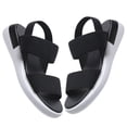 thumbnail image 2 of Jumpingount 1 par de zapatos con correas elásticas, sandalias deportivas de moda de verano, calzado informal, sandalias, regalos para novias, viajes Calzado Negro  Größe 37 Jumpingount AP011265-03, 2 of 6