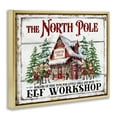 thumbnail image 4 of Stupell Industries North Pole Workshop Holiday Painting Gold Floater Framed Canvas Art Prints Wall Art, 31 x 25, 4 of 10