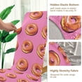 thumbnail image 5 of Yayeee 2 Pack Dining Chair Covers Stretch Parson Chairs Slipcovers Seat Protector, Pink Doughnuts, 5 of 6
