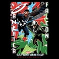 thumbnail image 2 of Women's Captain America: Brave New World Captain America and Falcon Colorful Poster  Graphic T-Shirt, 2 of 4