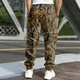 thumbnail image 4 of Havenx Camo Cargo Pants for Men Maple Leaf Print Elastic Waist Tapered Cargo Jogger Sweatpants with Pockets Wide Leg Trousers Loose Fit Y2k Workout Athletic Soft Clothes,Deep Green 2XL, 4 of 4