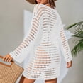 thumbnail image 4 of Women's Long Knit Swim Cover-Up Dress Casual Solid-Color Beach Cover-Ups for Summer, 4 of 6