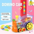 thumbnail image 3 of Dominoes Automatic Domino Train - Best Dominoes Train, Domino Train Blocks Set Building and Stacking Toy, Mexican Train Dominoes Set for Kids (Blue, 60 Pcs Dominoes), 3 of 6