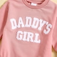 thumbnail image 6 of Kwasome Girls Romper Baby Girl Clothes Long Sleeve Romper Crewneck Letter Embroidery Sweatshirt Oversized Onesie Bodysuit Fall Clothes Pink Fashion Girls Romper 12-18 Months, 6 of 9