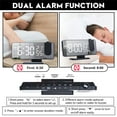 thumbnail image 2 of Alarm Clock - Projection Alarm Clock for Bedroom Ceiling, 7.4" Digital Radio Alarm Clock with Projector, Dual Loud Alarm Clock with USB Port, 4 Dimmer, Snooze, 180° Rotable, Plug-in, 12/24H DST, 2 of 8