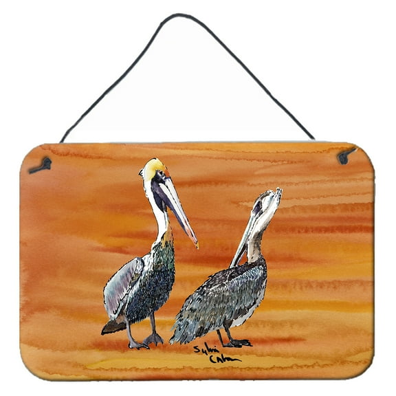 Carolines Treasures 8407DS812 Pelican Wall or Door Hanging Prints 8HX12W multicolor