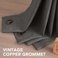thumbnail image 2 of H.VERSAILTEX Linen Light Filtering Room Darkening Curtains, Primitive Textured Burlap Effect Thermal Grommet 1 Panel Drapes for Bedroom Living Room, 52" x 84", Heather Charcoal Gray, 2 of 8