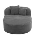 thumbnail image 7 of JERFIT Modern Oversized Chaise Lounge Sofa, Soft Corduroy Upholstery with Supportive Pillows for Living Room, Bedroom, Reading Nook, Gray, 7 of 7