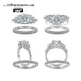 thumbnail image 4 of Wedding Ring Sets His And Hers Couples Women and men S925 Sterling Silve Wedding Bands, 4 of 6