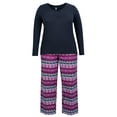 thumbnail image 4 of Fruit of the Loom Women's Beyond Soft Long Sleeve Waffle Top and Flannel Bottom Pajama Set, Sizes S-4X, 4 of 9