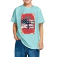 thumbnail image 1 of YABCSAZ Chemises du 4 Juillet pour Femmes, Robe de la Fête de l'Indépendance, Garçons et Mode de la Fête de l'Indépendance Mignon Imprimé Décontracté Manches Courtes, Bleu, 7 Ans, 1 of 6