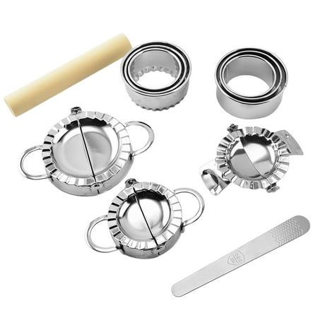 

Dumpling Maker | 11 Pcs Dumpling Mold Set | Dumpling Press Molds Dumpling Skin Maker Stuffing Spoon Flour Ring Cutter Rolling Pin Kitchen Accessories