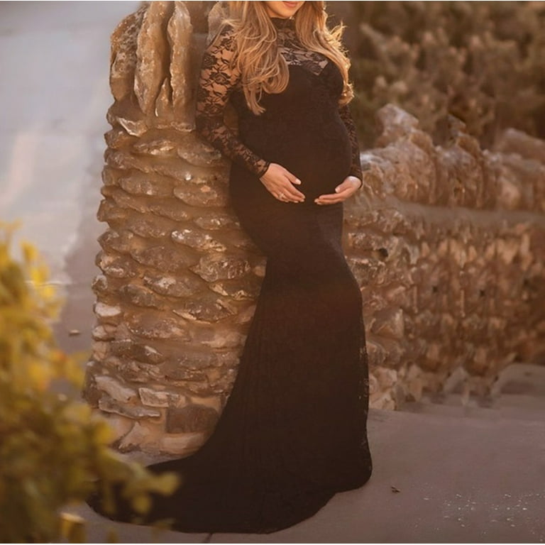 knee length dresses for ladies Buy Sale Fox Sexy Lace Mopping Maternity Dress for Photography – Foxbackdrop