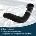 thumbnail image 5 of Unique Bargains Radiator Hose Heater Hose Radiator Outlet Hose Pipe for Mini Cooper2018-2023 No.17128658482 Rubber Water Pipe Black 1 Pc, 5 of 6