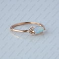 thumbnail image 3 of Marquise Opal & Diamond Ring, 925 Sterling Silver Band Ring, Anniversary Ring, Handmade Fine Jewelry, Gift For Her May Birthstone Ring., 3 of 5