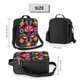 thumbnail image 2 of Bingfone Colorful Floral Embroidery Mexican Reusable Insulated Lunch Bag Cooler for Work School Picnic or Travel, 2 of 9