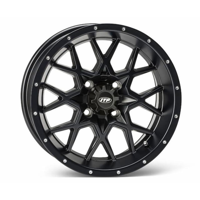 RIN DELANTERO TRASERO NEGRO MATE 14X7 POLARIS RZR, HURRICANE ITP ITP