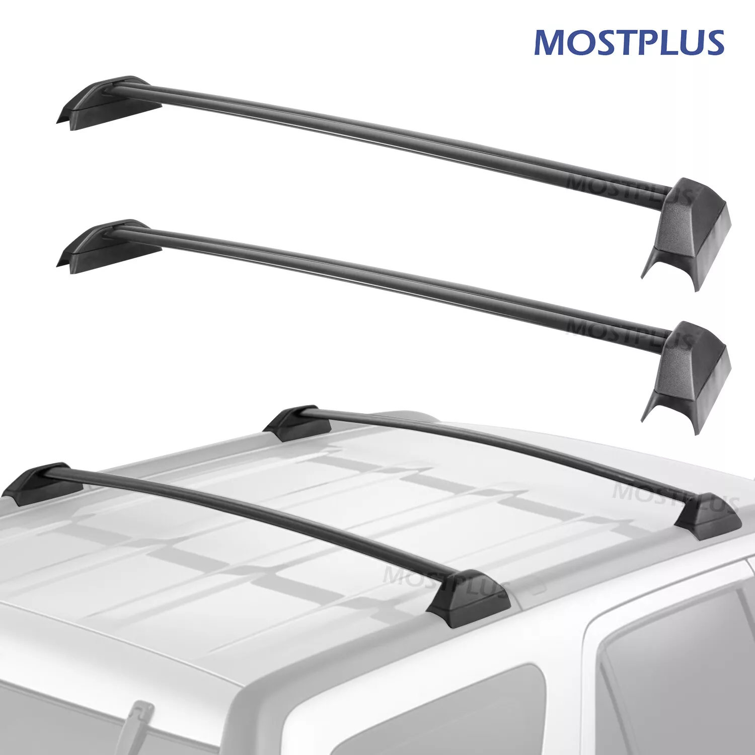 VEVOR Universal Roof Rack Cross Bars - 165 Lb Capacity For Cars Without Rails