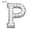 Style P, variant on Farfi 2Pcs DIY Handmade Patch Decor Fabric Adorable English Letter Shape Patch Sticker for Bag (Style E)