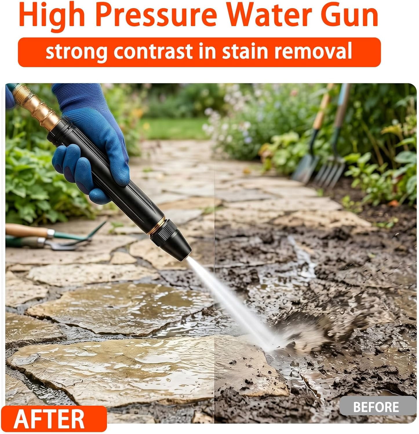 Lushbleu Car Wash Water Garden Hose, Home High-Pressure Car Wash Water Gun, 2026 New Car Wash Water Gun Garden Hose Sprayer for Watering Plants and Vegetables, and Car Washing