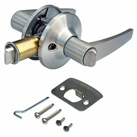 Mobile Home Interior Lever Privacy Door Lock  in Brushed Nickel