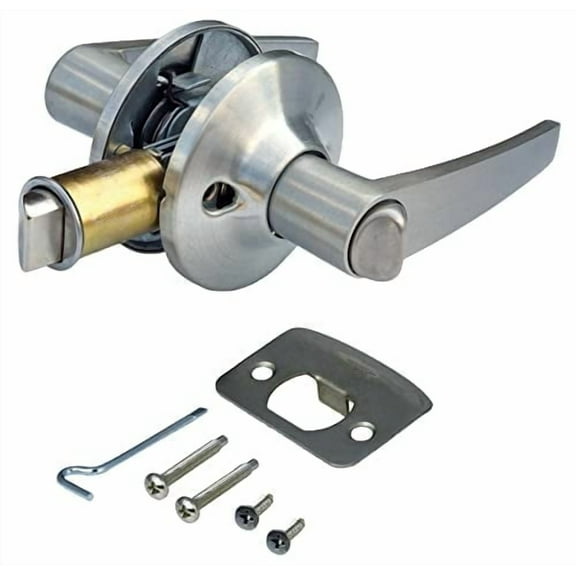 Mobile Home Interior Lever Privacy Door Lock  in Brushed Nickel