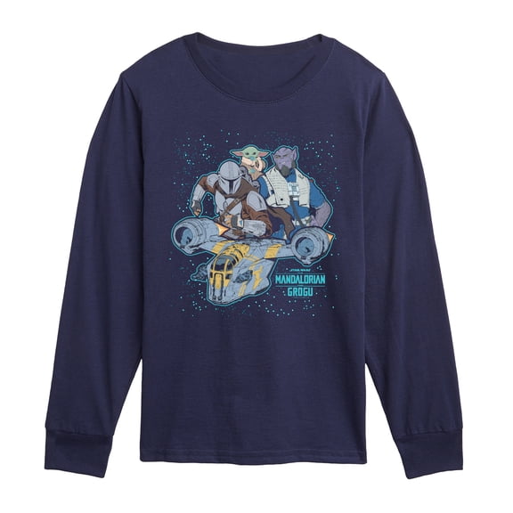 The Mandalorian And Grogu - Collage - Youth Boys Long Sleeve Graphic T-Shirt