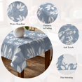 thumbnail image 5 of Light Blue White Leaves Table Cloth Waterproof Tablecloths, Spring Pastoral Rustic Botanical Tablecloth Dining Table Cover for Kitchen Party Tabletop Outdoor, Rectangle Tablecloth 60x102 Inch, 5 of 9