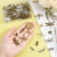 thumbnail image 3 of 100PCS Dragonfly Charms 10style Tibetan Insect Charms Pendants Antique Bronze Silver Flying Insects Animal Pendant Connector Craft Supplies for Bracelets Necklace Jewelry Making, 3 of 6
