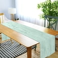 thumbnail image 5 of Dreamtimes Mint Green Wood Board Table Runner 18"x72", Kitchen Dining Table Cloth Runner Decoration for Indoor Outdoor Home Holiday Thanksgiving Christmas Party Decor, 5 of 5