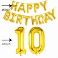 thumbnail image 4 of 15 Pcs Gold Happy Birthday With Number Foil Balloons Kids Adult Party Decoration Boy Girl 10 18 20 25 30 35 40 50 60 Years Old, 4 of 10