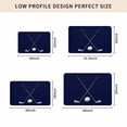 thumbnail image 4 of Golf Ball Door Mat Indoor Outdoor, Navy Blue Monochrome Sport Non Slip Welcome Mat with Rubber Backing, Absorbent Fabric Front Door Mats Entryway Rug for Home Patio Entrance 16"x24", 4 of 8