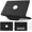 Black, variant on Case for MacBook Air 13 inch 2025 2024 2023 2022 M4 A3240 M3 A3113 M2 A2681 PU Leather Hard Shell Case with Foldable Kickstand & Keyboard Covers & Logo Cutout