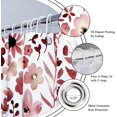 thumbnail image 6 of Burgundy Red Floral Shower Curtain for Bathroom Decor 72Wx72H Wildflower Watercolor Boho Flower Leaves Botanical Plant Retro Art Printed Fabric Polyester Waterproof 12 Pack Plastic Hooks, 6 of 6
