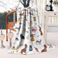 thumbnail image 3 of Cartoon Dachshund Blanket,Comfortable Soft Flannel Throw Blanket,All Season,Warm Lightweight Blankets for Sofa Bed Couch Living Room Chair,50"x60"(130x150cm), 3 of 4
