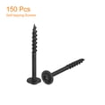 thumbnail image 3 of Uxcell #8 x 1-5/8" Round Washer Head Screws - 150pcs - Torx/Star Wood Screws, Black, 3 of 6