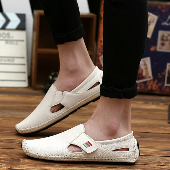 HaoXianJian Mens Slip On Business Formal Classic Captoe Oxfords Dress Shoes for Men Big Size Wide Summer Breathable Walking Work Office Business Male Modern Leather Shoes for Men