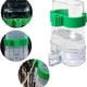 thumbnail image 4 of Juego de alimentador dispensador automático de agua para pájaros | 2 Pack Botellas ABS Transparentes | Capacidad de 220 ml | Montado en jaula | Suministro de alimentos y agua | Ajuste de riel, 4 of 6