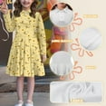 thumbnail image 6 of DISNIMO Hummingbird Dress Girls Daisy Dress Kids Sunflower Dress Youth Girl Swing Dress Girl Long Sleeve Casual Dress Kids Midi Dresses with Collars for Girls Button Down Dress Animal Dress 4-5, 6 of 7