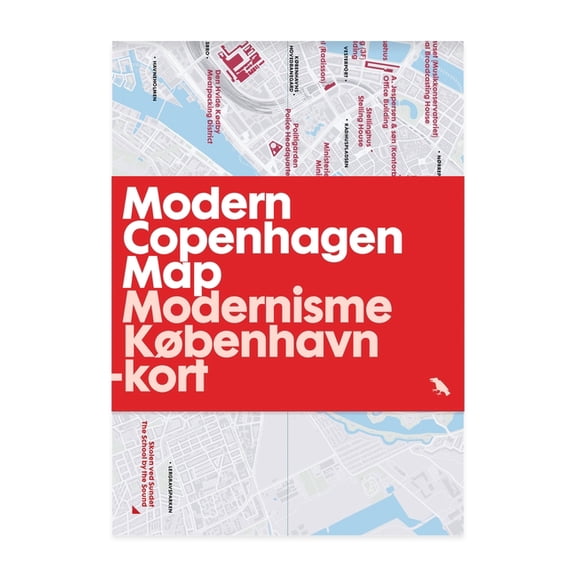 Modern Copenhagen Map: Modernisme Kobenhavn -Kort, (Paperback)