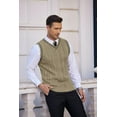 thumbnail image 3 of COOFANDY Men's Sweater Vest V Neck Slim Fit Casual Sleeveless Twisted Knitted Pullover Sweater, 3 of 6