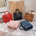 thumbnail image 2 of Handbag Women Handbag Lychee Pattern Faux Leather Golden Letter Charm Rectangle Mobile Phone Shoulder Bag Purse Dating Use, 2 of 6