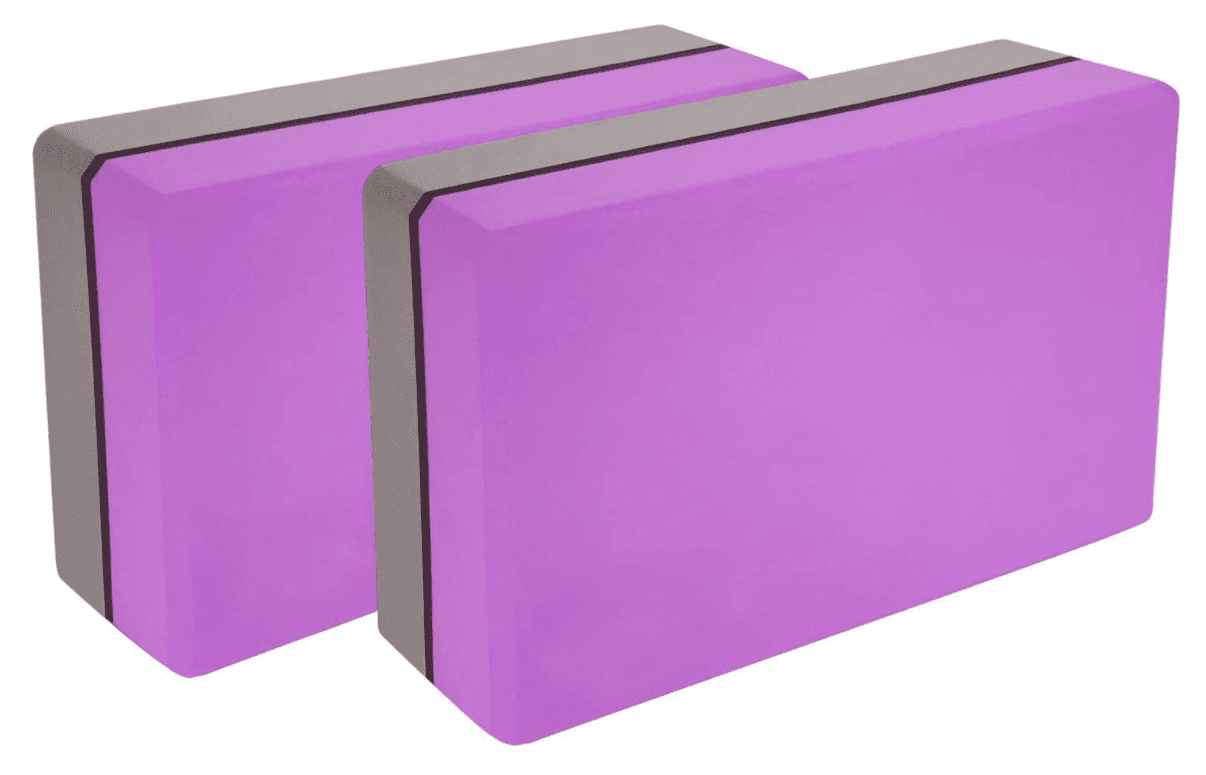 Yoga block REPTIL by EVA Foam eco-Friendly set of 2blocks color purple and strap 