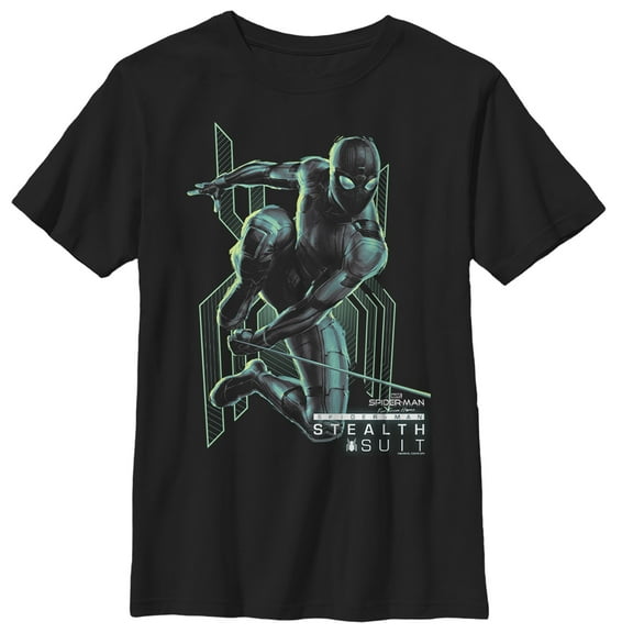 Boy's Marvel Spider-Man: Far From Home Stealth Hero  Graphic Tee Black Small