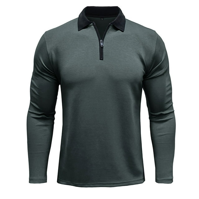 Blusa y camisa de manga larga con cuello vuelto para hombre, camiseta de manga larga con cuello alto y cremallera, camiseta lisa con parte inferior, blusa de manga larga con cuello vuelto, blusa para