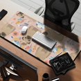 thumbnail image 2 of Long Mouse Pads for Desk,Bulldog Dog and Flower Florals Desk Mats on Top Of Desks, Desk Mouse Pad Extra Large with 3mm Non-Slip Base and Stitched Edge for Gaming,Office,Work,Home 35.4"x15.7", 2 of 6