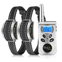 PetJoy Vibrating Dog Collar, No Shock Dog Training Collar 2 Dogs, Deaf Dog Collars w/2 Receivers, Rechargeable & Waterproof, Up to 1600Ft Remote Range